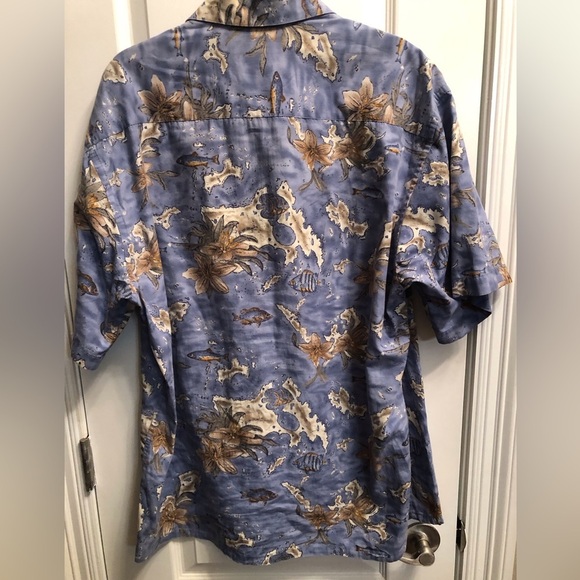 Vintage Pierre Cardin Casual Summer Shirt Ocean Theme Vacation Cruise Shirt - Picture 9 of 9